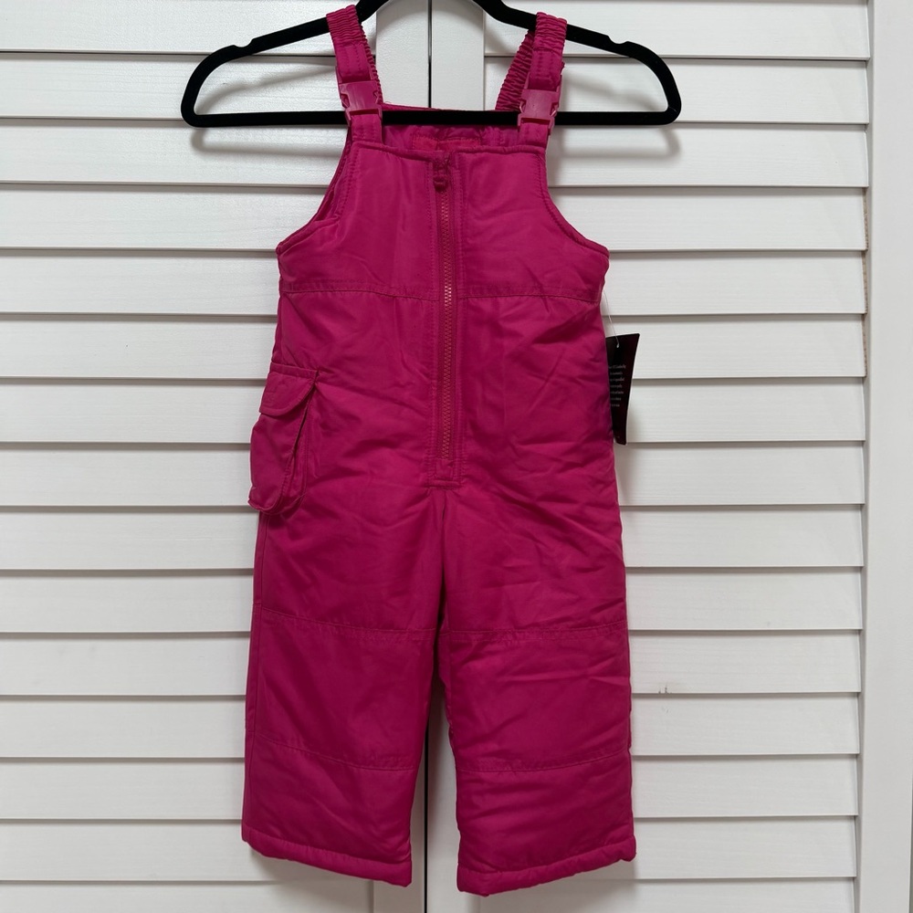 London Fog Kids Pink Snow Bib Overalls